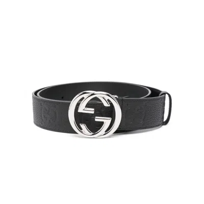 Gucci Black Belts Men