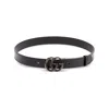 Gucci Gg Marmont Thin Belt In Black