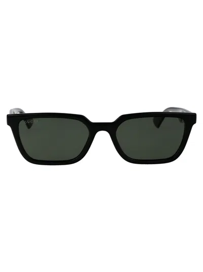 Gucci Black Black Grey Acetate Sunglasses