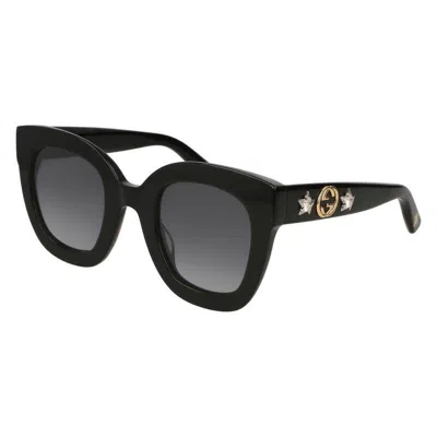 Gucci Black Black Grey Acetate Sunglasses In Gray Gradient,black