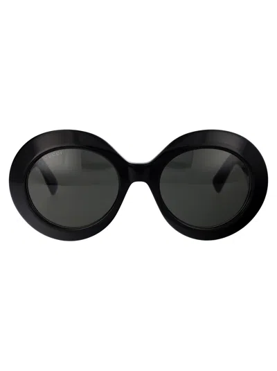 Gucci Black Black Grey Acetate Sunglasses