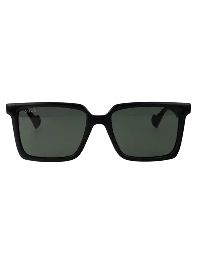 Gucci Black Black Grey Acetate Sunglasses