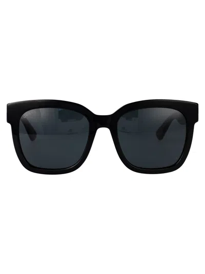 Gucci Black Black Grey Acetate Sunglasses