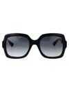 Gucci Black Black Grey Acetate Sunglasses In Black