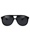 Gucci Black Black Grey Acetate Sunglasses In Blue