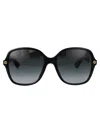Gucci Black Black Grey Acetate Sunglasses In Black