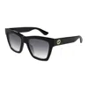 Gucci Black-black-grey Injectate Sunglasses In Blue