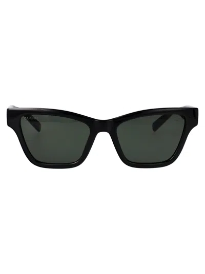 GUCCI GUCCI BLACK-BLACK-GREY INJECTION SUNGLASSES