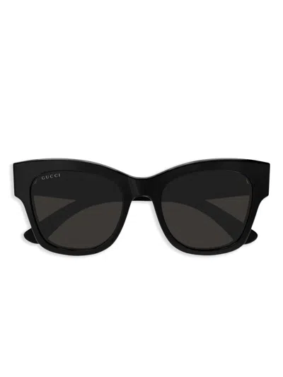 Gucci Black-black-grey Recycled Acetate Sunglasses