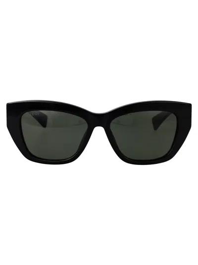 Gucci Black-black-grey Recycled Acetate Sunglasses