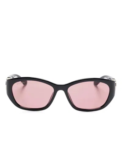 Gucci Black-black-red Injection Sunglasses