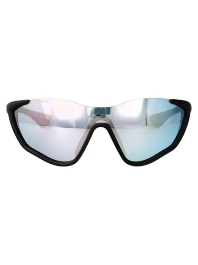 Gucci Black-black-silver Injection Sunglasses