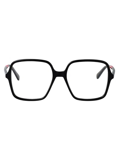 Gucci Black-black-transparent Acetate Glasses