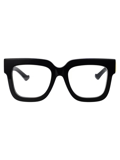 GUCCI GUCCI BLACK BLACK TRANSPARENT ACETATE GLASSES