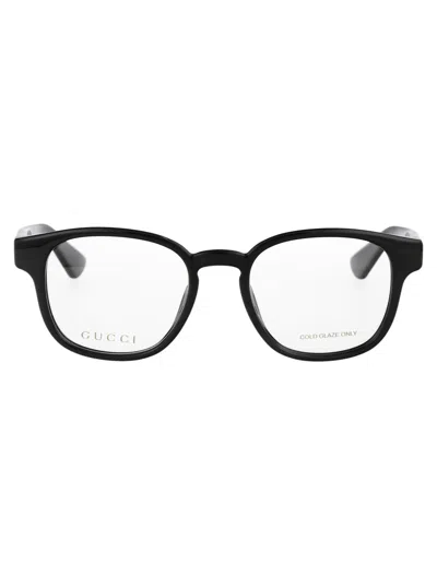 Gucci Black Black Transparent Acetate Glasses