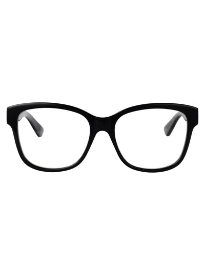 GUCCI GUCCI BLACK BLACK TRANSPARENT ACETATE OPTICAL GLASSES