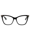 Gucci Black-black-transparent Recycled Acetate Glasses In Black