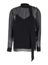 Gucci Women's Pussy-bow Silk Blouse Top In Multicolor