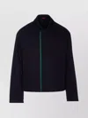 Gucci Signature Web Embossed Gabardine Jacket In Blue
