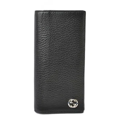 Pre-owned Gucci Black Blue Leather Coin Purse/coin Case () In Black, Blue