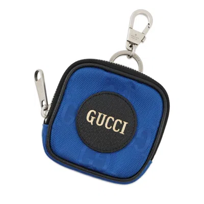 Pre-owned Gucci Black Blue Nylon Coin Purse/coin Case () In Multi