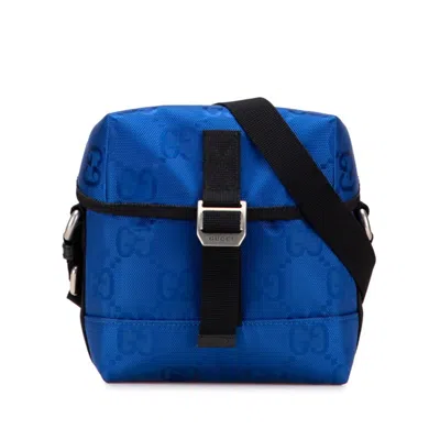Pre-owned Gucci Black Blue Nylon Shoulder Bag () In Multi