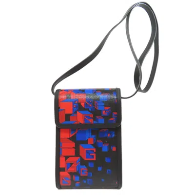 Pre-owned Gucci Black Blue Red Color Pvc Pochette Shoulder Bag ()