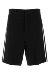 Gucci Boucle Bermuda Shorts Back Pockets In Black