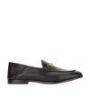 Gucci Black Brixton Horsebit Leather Loafers In Black