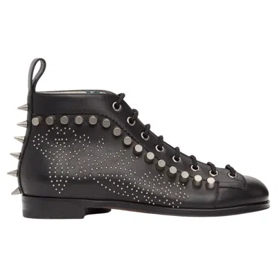 Pre-owned Gucci Black Brogue Detail Boots It 38