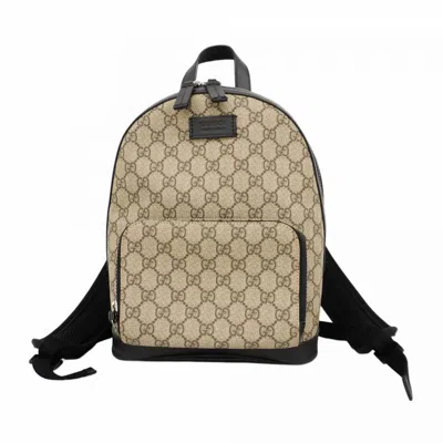 Pre-owned Gucci Black Brown Pvc Backpack ()