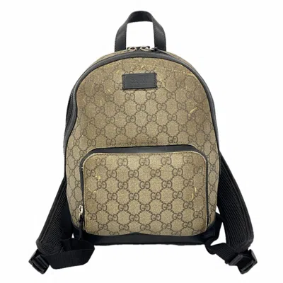 Pre-owned Gucci Black Brown Pvc Backpack () In Multi