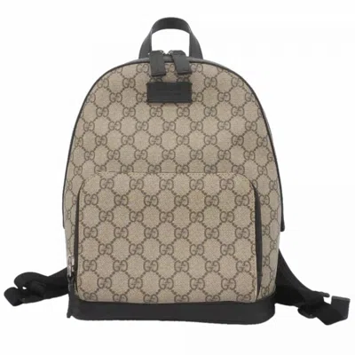 Pre-owned Gucci Black Brown Pvc Backpack () In Multi