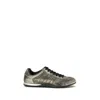 Gucci Leather Shift Sneakers Low Top Rubber Sole In Green