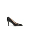 Gucci Calf Leather Bos Taurus Mid Heel Pumps In Animal Print