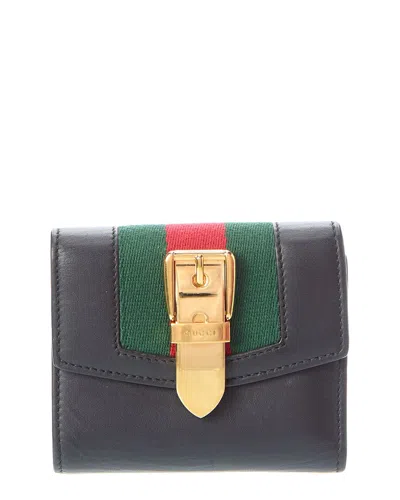 Pre-owned Gucci Black Calf Leather Wallet (authentic Pre-loved)