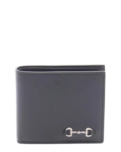 Gucci Black Calfskin Horsebit Bifold Wallet (authentic Pre-loved)
