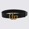 Gucci Black Calfskin Leather Belt In Black