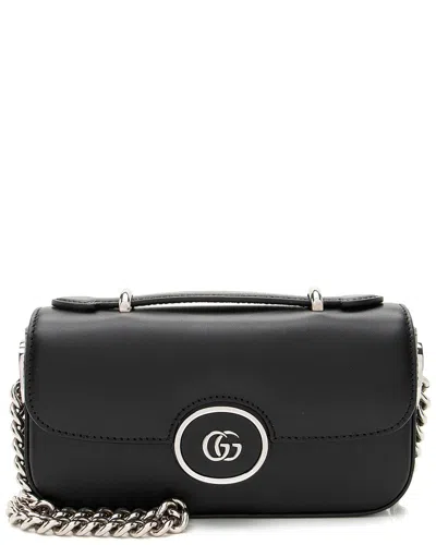 GUCCI GUCCI BLACK CALFSKIN MINI SHOULDER BAG (AUTHENTIC PRE-LOVED)