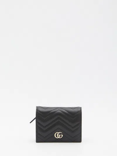 Gucci Black Calfskin Mini Wallet Gg