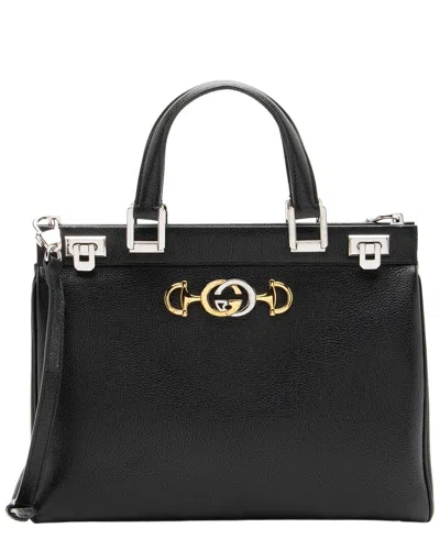 Gucci Black Calfskin Zumi Medium Tote (authentic Pre-loved)