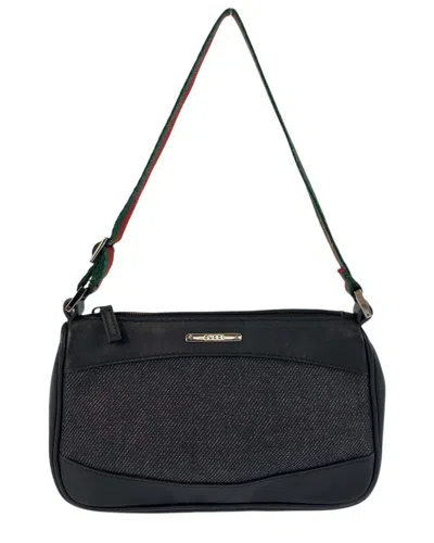 Pre-owned Gucci Black Canvas & Leather Accessory Pouch (authentic Pre-loved)