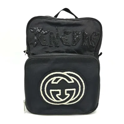 Pre-owned Gucci Black Canvas Backpack ()