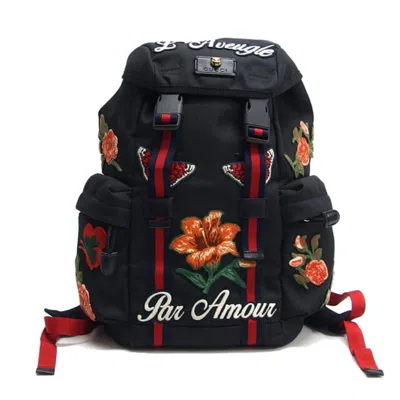 Pre-owned Gucci Black Canvas Backpack ()