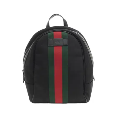 Pre-owned Gucci Black Canvas Backpack ()