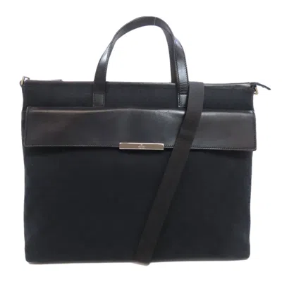 Pre-owned Gucci Black Canvas Handbag Shoulder Bag ()