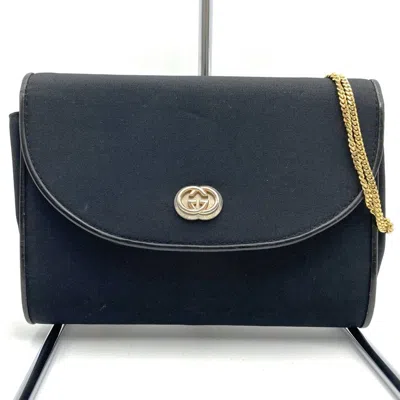Pre-owned Gucci Black Canvas Handbag Shoulder Bag ()