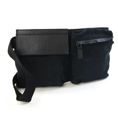 Pre-owned Gucci Black Canvas Leather Fanny Pack Sling Bag ()