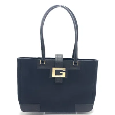 Pre-owned Gucci Black Canvas Leather Handbag Tote Bag ()