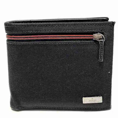 Pre-owned Gucci Black Canvas Leather Wallet (bi-fold) ()